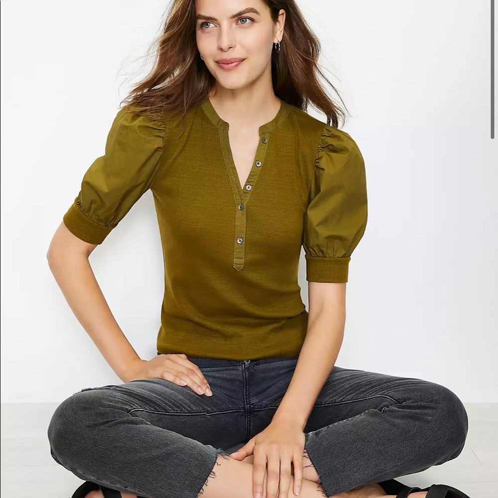 Puff Sleeve Henley